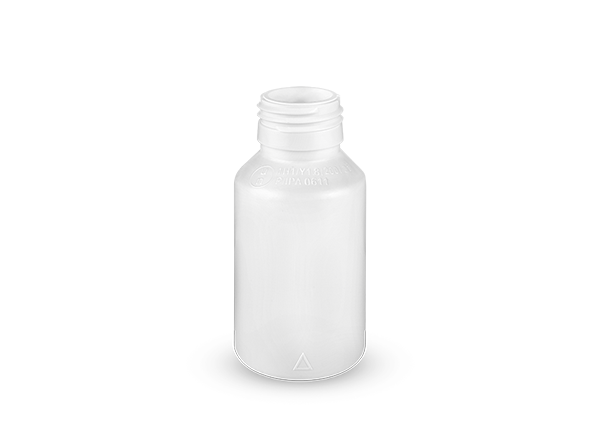Envase 60ml en COEX, cuello 28mm, color blanco